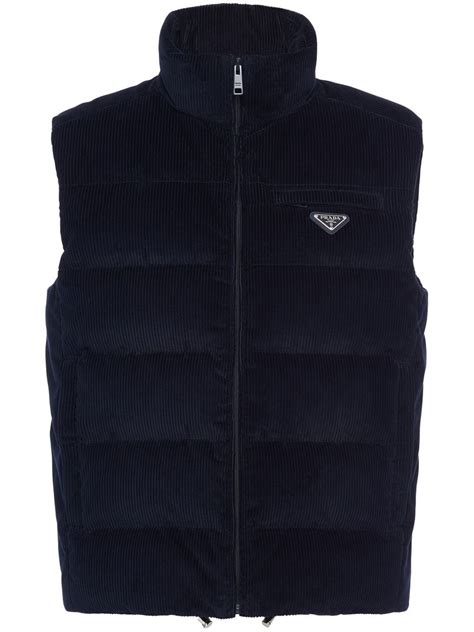 prada logo patch gilet|prada gilets for men.